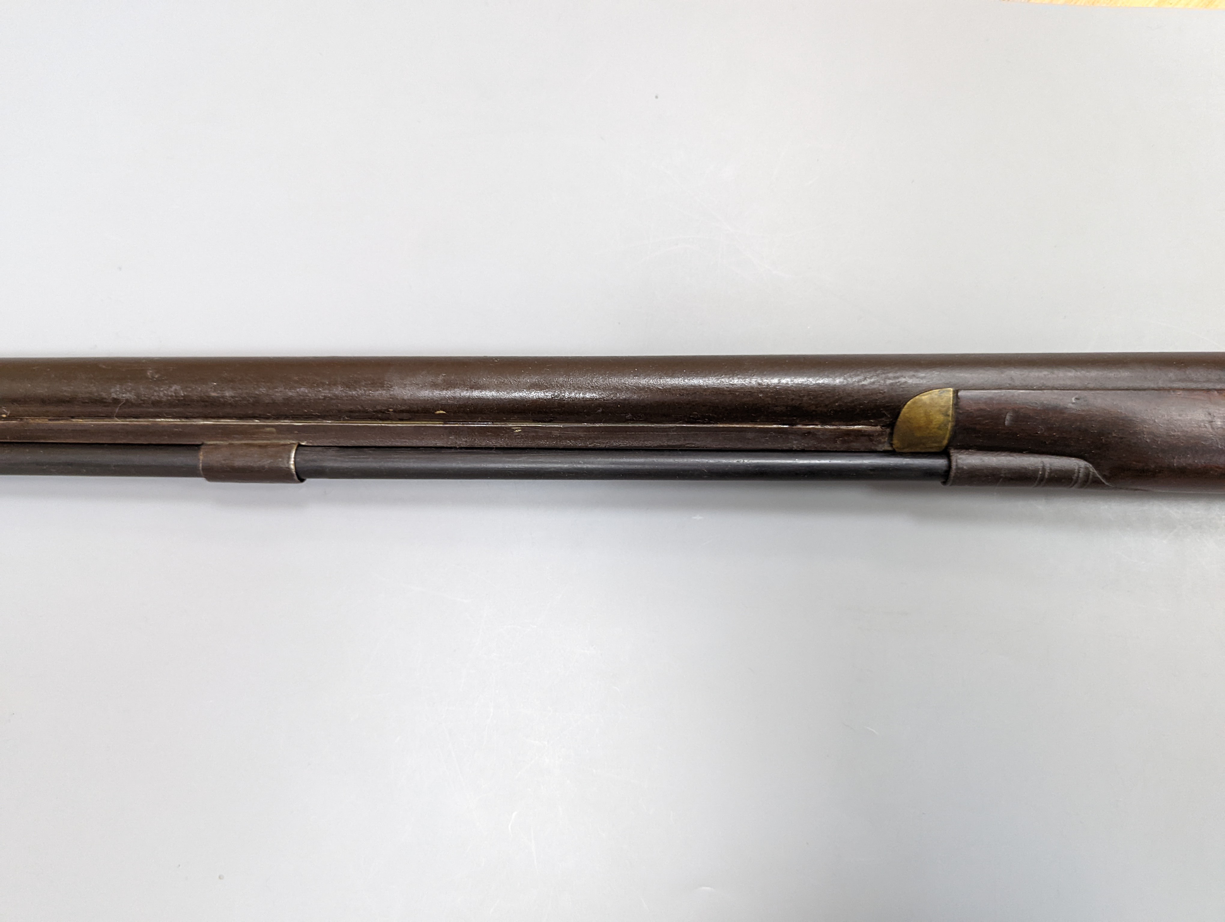 A late 19th/early 20th century percussion cap musket,115 cms long.